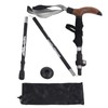 Trekking Pole Hiking Walking Stick 5 Fold Curved Handle Ultra