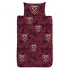 West Ham Single Duvet Set Reversible Bedding with Pillowcase