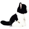 Teddy Hermann 91843 Cat Sitting Black and White 20 cm