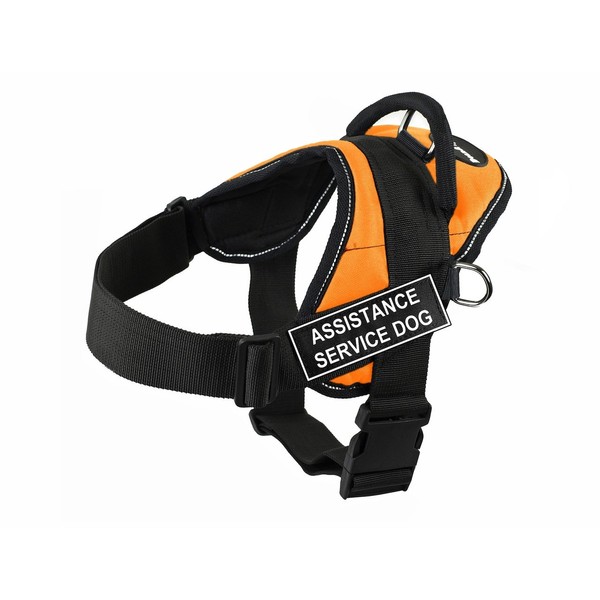 Dean & Tyler Fun Assistance Service Dog Small Orange Harness with Reflective Trim