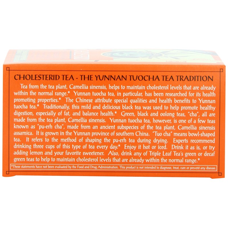Triple Leaf Tea, Cholesterid, 20 Tea Bags (Pack of 6)