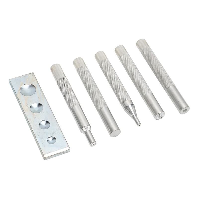 5pcs Snap Rivet Setter Die Punch Snap Kit Large Installation