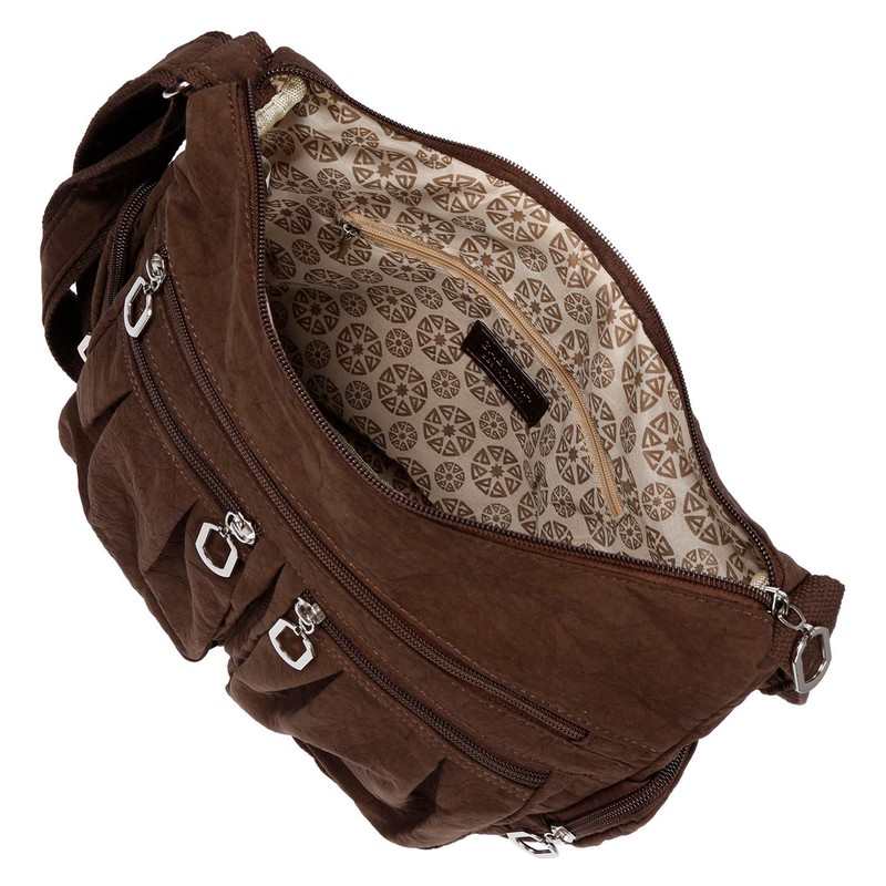 Christian Wippermann Women's Canvas Shoulder Bag, brown