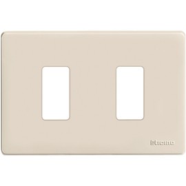 BTicino 503/2/R/F 2 seat plate, White