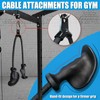 Ergonomic Tricep Rope Pulldown Attachment, Upgraded Triceps Rope Cable Attachments