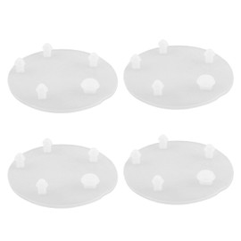Replacement for Vormax Toilet Tank 4PCS, Silicone Flapper Seal Gasket 3’’ Compatible with American Standard 7381424-100.0070A, Transparent American Standard Toilet Part, Toilet Flapper Replacement Kit