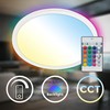 B.K.Licht - LED Ceiling Light Flat with Remote Control, RGBIC