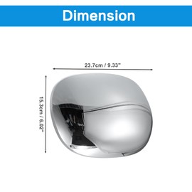 TOP-VIGOR Compatible with Ford F-150 1997-2003, Ford Expedition 1997-2002, Lincoln Navigator 1998-1999, 2pcs Full Mirror Covers Replacement – Chrome Plated Mirror Caps for Left & Right Side