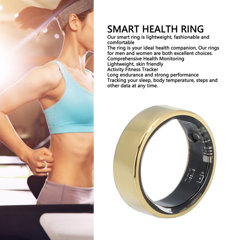 Smart Health Ring Sleep Tracking Body Temperature Monitoring Step Counting
