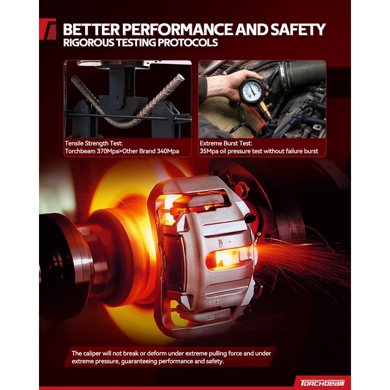 Torchbeam Rear left Driver Side Brake Caliper For Acura Honda