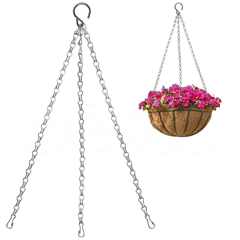 Orbitron 14" Hanging Basket Chain Replacement Easy Fit Spare Metal