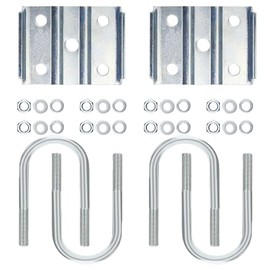 HLMOptimo Trailer U Bolt Kit, 5-1/2 inch 7 inch U Bolt for 3,500 lbs 7500 lbs Trailer Axle, 2-3/8" Round Axle, 1/2” Diameter, 2" Thread Pitch (Galvanized, 5200-7000 lbs)