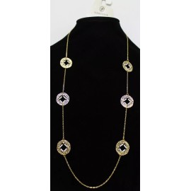 Versona New Gold Filigree Necklace with Small Simulated Pearls by Versona nwt #N2581