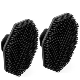 Limpiador facial, cepillo de silicona para mujeres y hombres, cepillo de limpieza facial manual de silicona, adecuado para todo tipo de piel, cepillo de limpieza exfoliante facial (negro y negro)