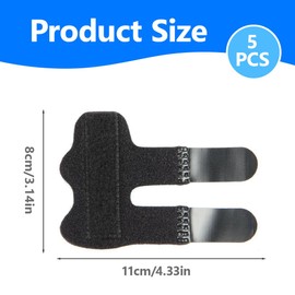 WUSJCOF 5 Stück Fingerschienen, Fingerschutz, Verstellbare Fingerstütze, Schnappfinger Schiene, Fingerbandage für Gebrochene, Verstauchte, Arthritis, Sehnenentzündung und Geschwollene Finger