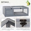 PawHut Wooden Tortoise House Indoor Turtle Habitat Enclosure Outdoor Reptile