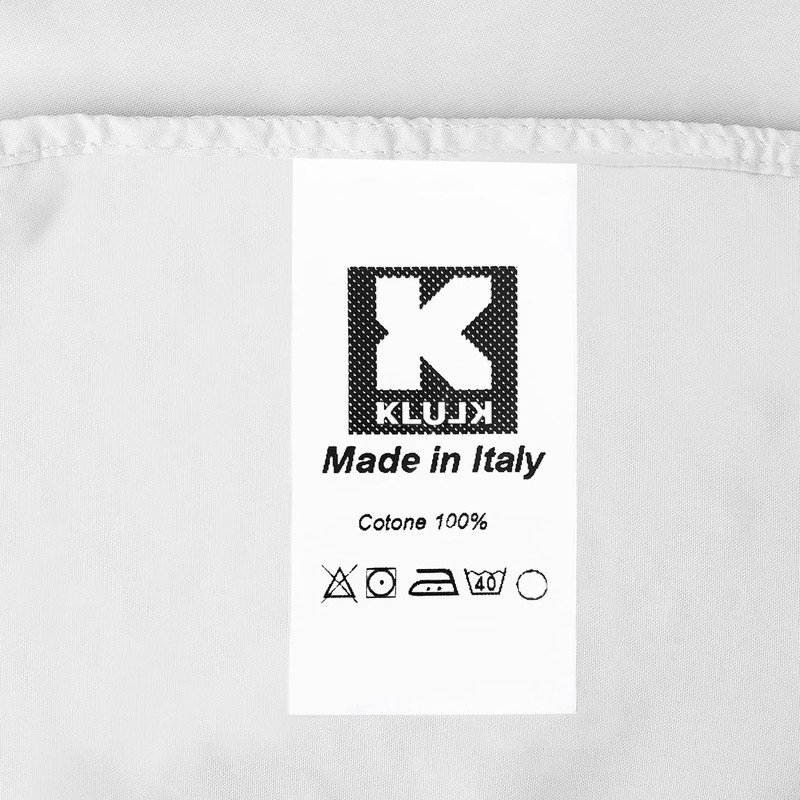 KLULK Fitted Sheet with Elasticated Corners, White, 100% Cotton, 90