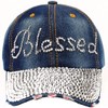 Elonmo Gorra de béisbol para mujer, diseño de letra bendita,
