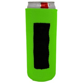 Blank Magnetic Slim Can Coolie (Bright Green, 2 Pack)
