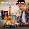Cubic Fan Eiffel Tower LED L534h Craft Kit, 3D Puzzle,