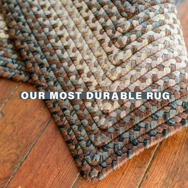 Homespice Driftwood Oval Rugs, Ideal as Country Braided Rugs for Kitchen Floor and Reversible Bathroom Rugs - Durable, Pet Friendly and Flat - A Stain Resistant and Water Absorbing Rug, 20x30 Inches