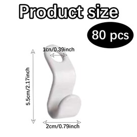 80 Pcs Hangers Space Savers, Multi-Layer Hanger Hooks Clothes Hanger Connector Hooks, Space Makers for Hangers Coat Hanger Hooks, Shirt Hangers Space Saving (4 Colours)