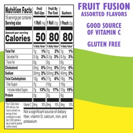 Fruit Roll-Ups, Fruit by the Foot and Gushers Fruit Flavored Snacks Variety Pack, Gluten Free, 16 Pouches, 10.2 oz