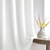 Melodieux White Linenlook Curtains Eyelet for Bedroom Living Room, 66