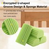 Jeymei 4-Pack Damp Clean Duster Sponge, Sponge Cleaning Brush, Duster