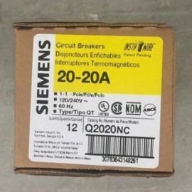 Siemens / ITE Q2020NC (Box of 12, no clip) - Siemens 20 Amp Tandem Breaker - New