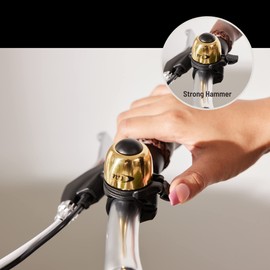 N+1 Macaron Brass Bike Bell - Classic Bicycle Bell with Double Sounds for Kid Bikes, Road Bikes, Mountain Bikes (Multi-Color)