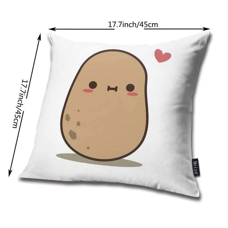 QMS CONTRACTING LIMITED Throw Pillow Cover Cute Potato In Love