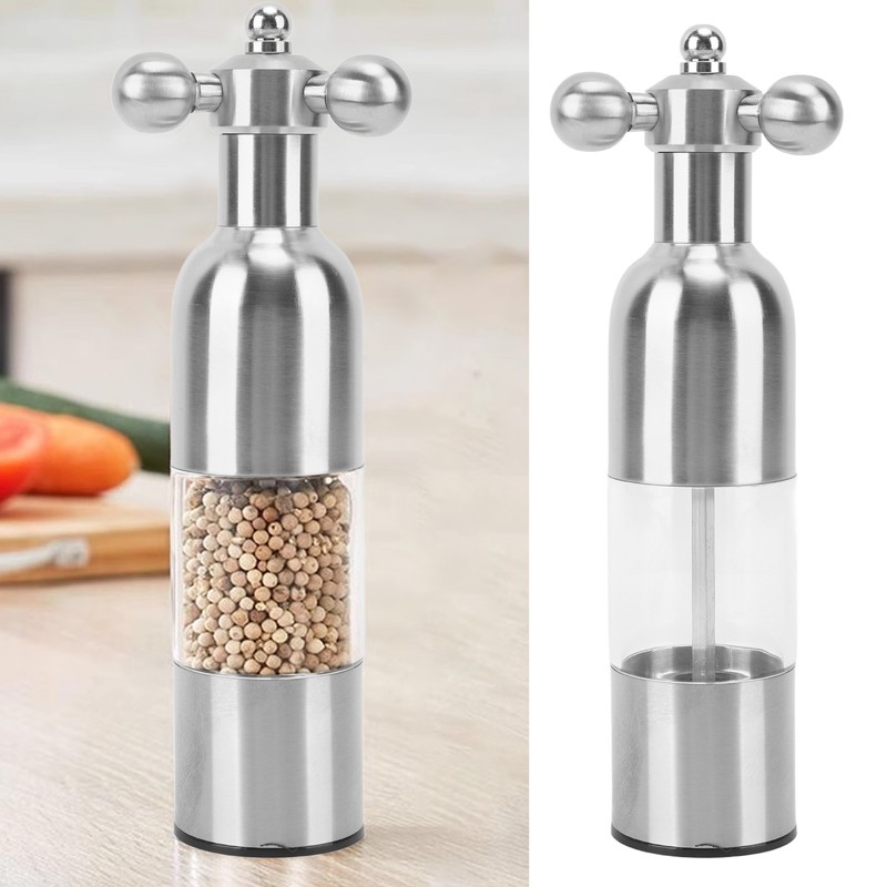 Pepper Mill Professional Refillable Ceramic Rotor Coarseness Adjustable Manual Pepper