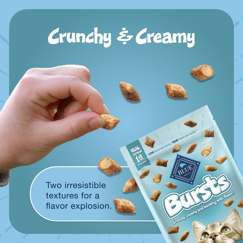 Blue Buffalo Bursts Crunchy & Creamy Cat Treats, Great for