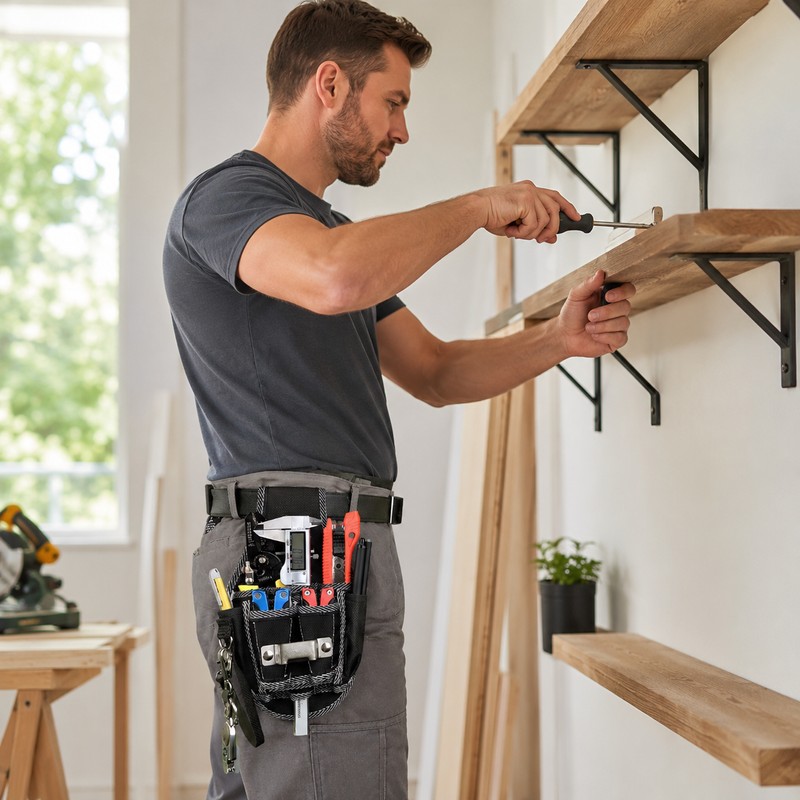 Magnetic Tool Belt Pouch for Home Improvement – 26-Pocket Adjustable