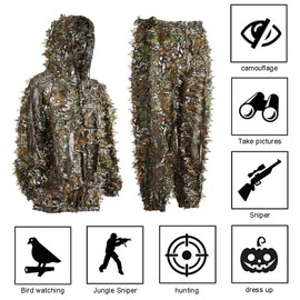 Bseical Ghillie Suit, Men's Hunting Clothing Set, Camouflage Clothing, Men's Camouflage, Camouflage Suit, Hunting Forest, Camouflage Suit, Military Ghillie Suit, Children, Women, Men, Hunting