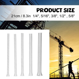 Mutuer Spring Pipe Bender Set 5 Pieces 21cm Steel Tension Compression Spring PVC Kit Bending Pipe for Electric Wires Copper Aluminum Tubes