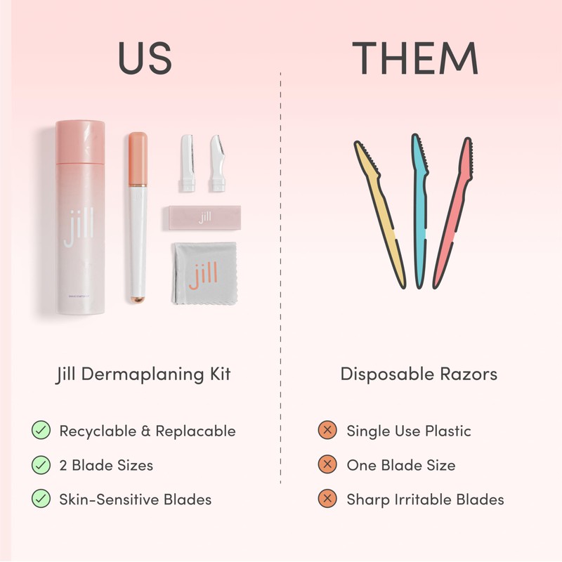 Jill Dermaplane Razor Refills for Women – 8 Single-Use Face