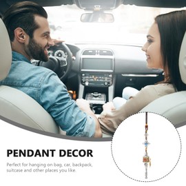 Warmhm Prayer Wheel Pendant Tibetan Prayer Wheel Feng Shui Car Charm Good Luck Key Holder Tibetan Buddhist Pendant Brass Decoration Resin etc. Keyring Backpack