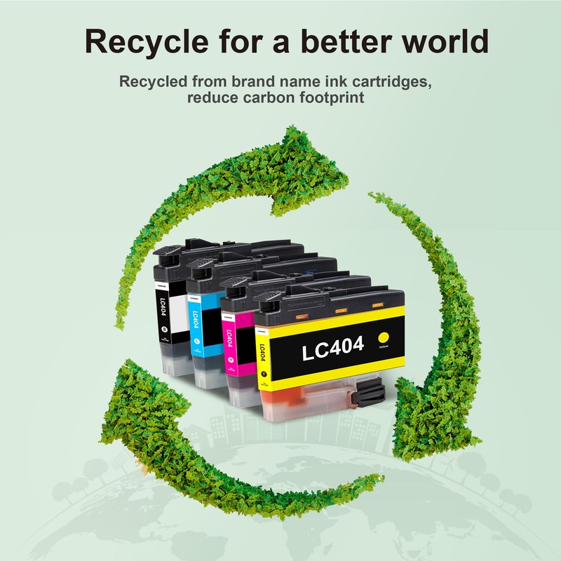 VOREDO LC404 Ink Cartridges Compatible Replacement MFC-J1205W Ink Cartridges LC-404