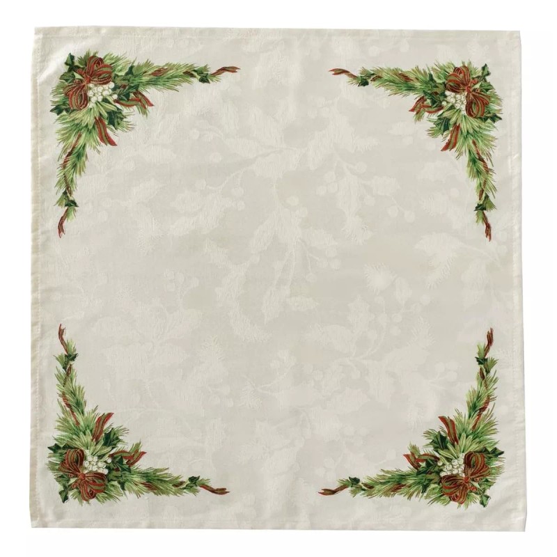Benson 4 Servilletas Tela Decoracion Navideña Navidad Fiestas Dicie