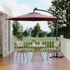 10FT Solar Lights Cantilever Umbrella outdoor patio, Offset Patio Umbrella