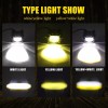 BraveWAY 3inch LED Work Light 3 Modes White/Yellow Headlight Fog