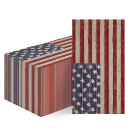Horaldaily 50 Disposable Paper Decorative Guest Napkins, 4th of July Independence Day Patriotic Vintage American Flag Memorial Day Hand Towel for Party Lunch Dinner Kitchen Bathroom