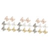Minkissy 3sets Chic Nail Art Studs Zircon Charms Butterfly Nail
