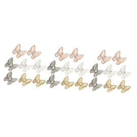 Minkissy 3sets Chic Nail Art Studs Zircon Charms Butterfly Nail Gems for DIY Manicure for Birthday Celebrations and Special Occasions