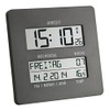 TFA Time Line Radio Wall Clock with Temperature 60.4509.10 Anthracite
