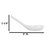 Ebros Gift Contemporary Glossy Finish White Melamine Asian Soup Spoons