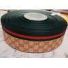 Green Red GG Grosgrain Ribbon 1.5 Inch Wide 2 Yards