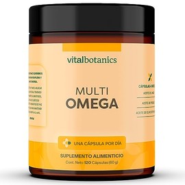 VitalBotanics Multi Omega con Omega 3, 6 y 9 Aceite de linaza, Olivo y Aceite de Pescado Con 120 capsulas (4 meses). VitalBotanics. Suplementos...    